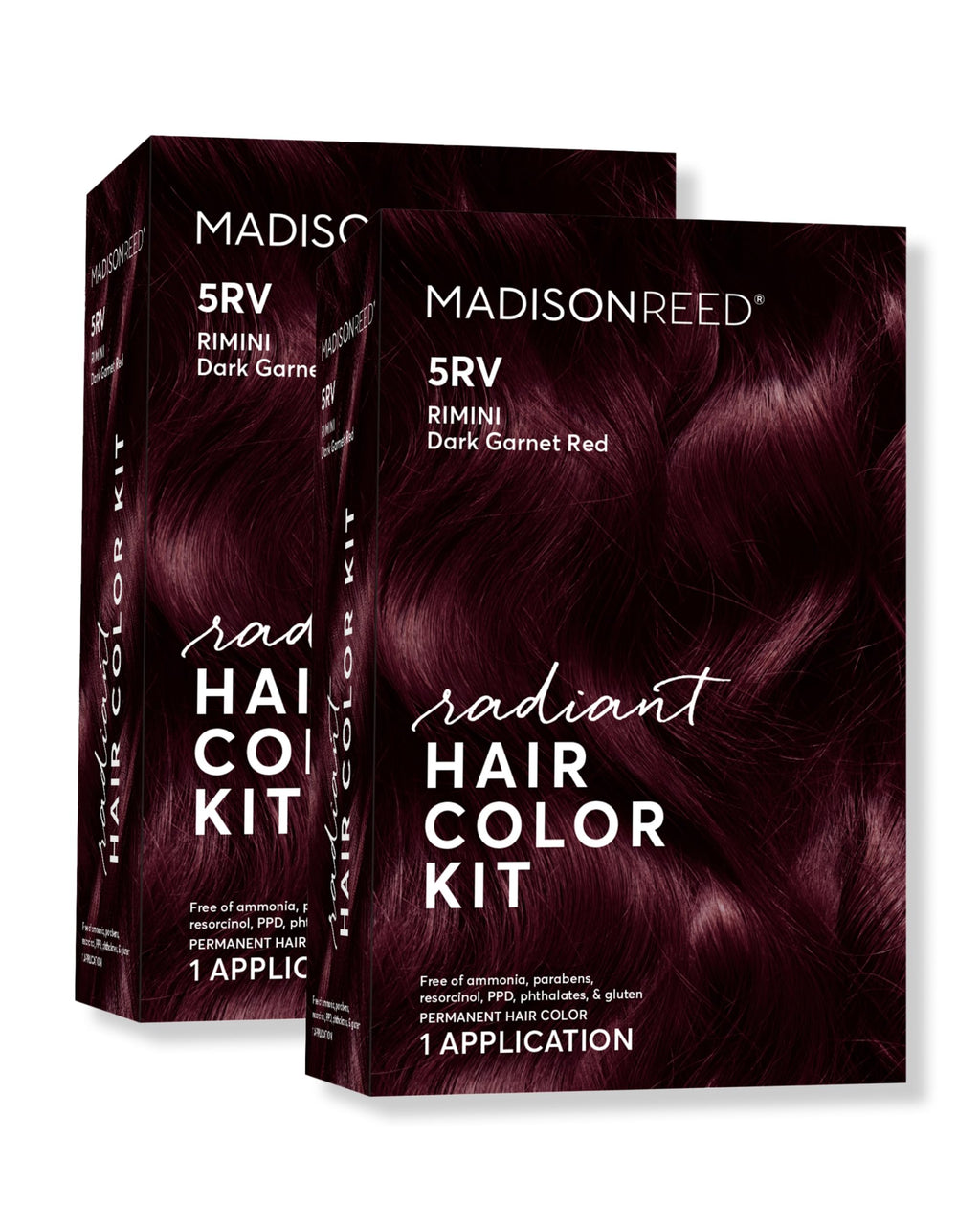 Madison Reed Radiant Hair Color Kit – 5RV Dark Garnet Red (Rimini Garnet) 2-Pack