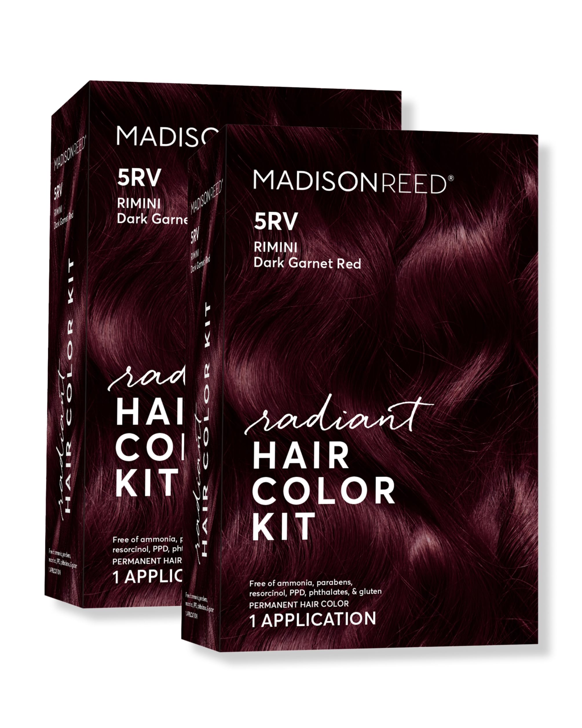 Madison Reed Radiant Hair Color Kit – 5RV Dark Garnet Red (Rimini Garnet) 2-Pack