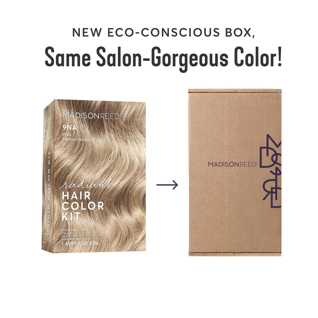 Madison Reed Radiant Color Kit 9NA Pisa Blonde – Gray-Blending, Ammonia-Free, 2-Pack