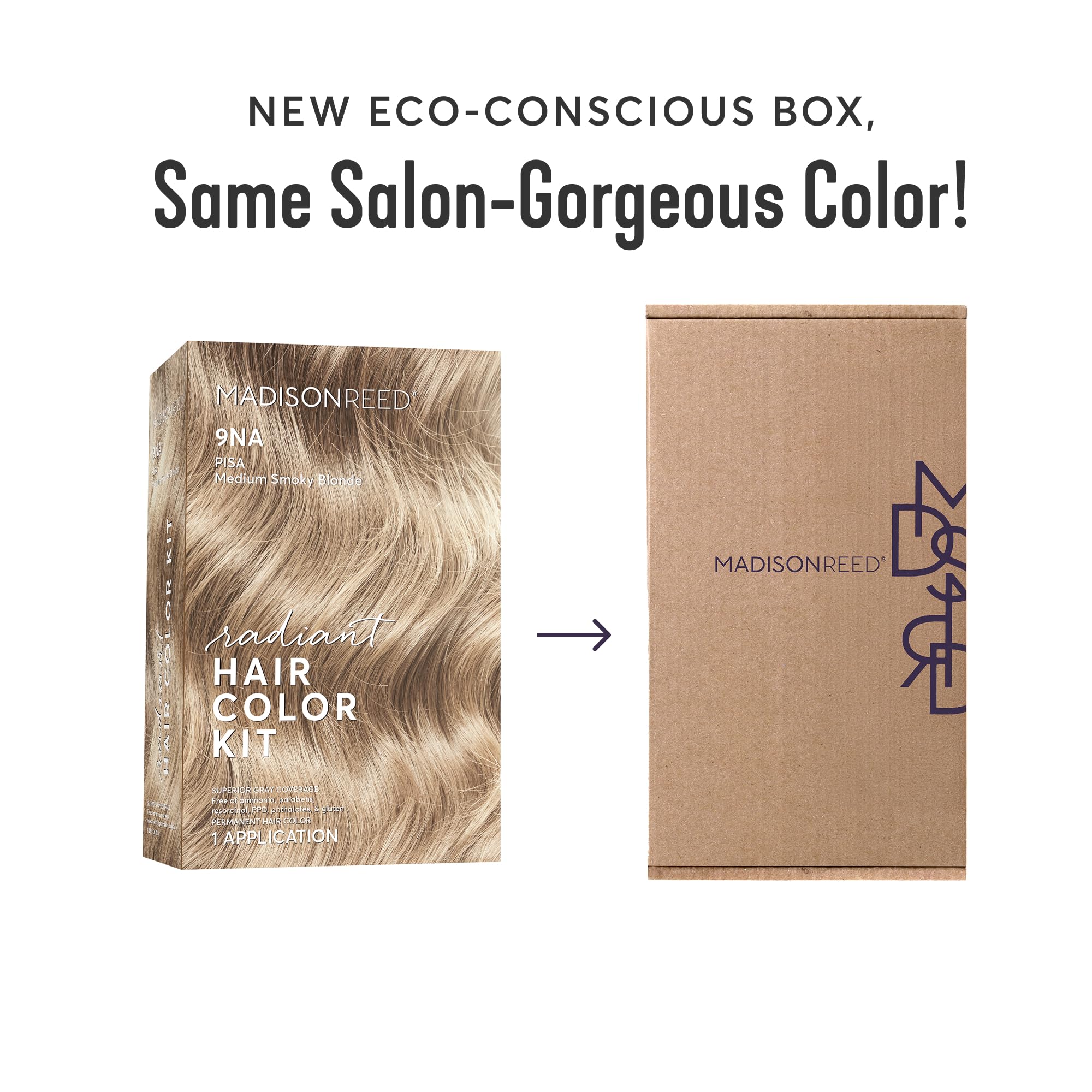Madison Reed Radiant Color Kit 9NA Pisa Blonde – Gray-Blending, Ammonia-Free, 2-Pack