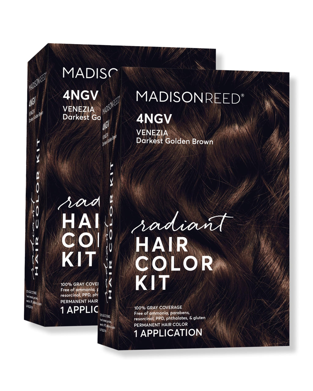Madison Reed Radiant Color Kit Venezia Brown 4NGV – Darkest Golden Brown with Warm Tones, Gray-Blending, 2-Pack (Ammonia-Free & PPD-Free)