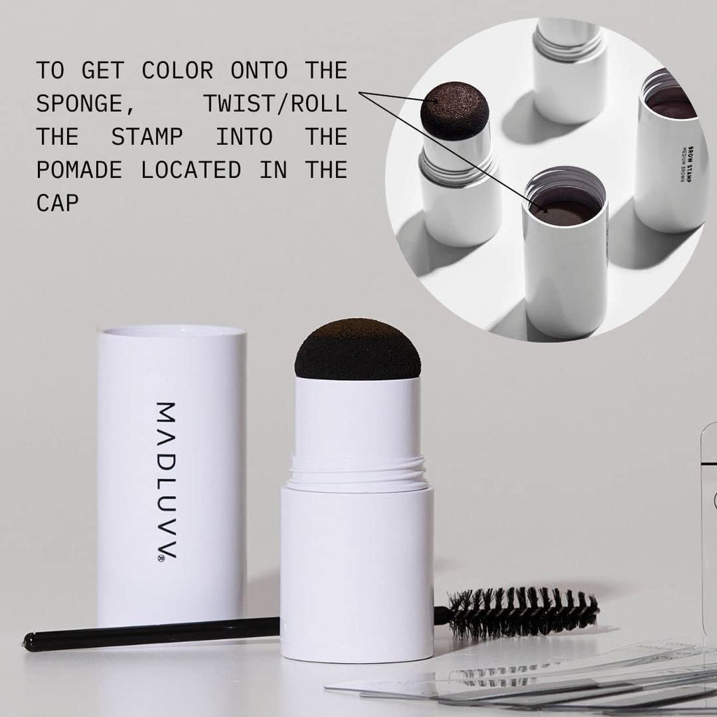 MADLUVV Brow Stamp Kit – 9 Stencils for Natural-Looking Brows