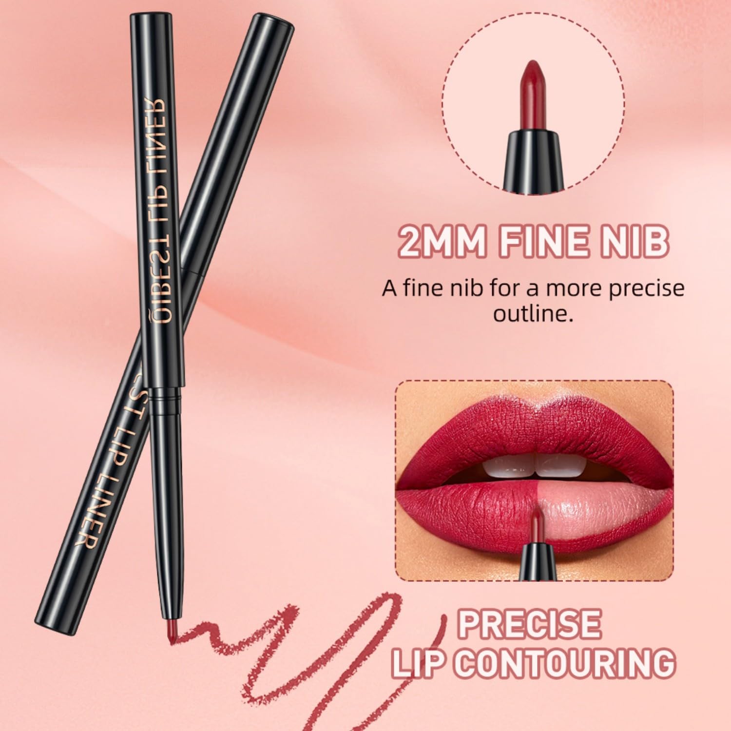 MAEPEOR All In One Lip Kit 3-in-1 Lip Liner, Lip Gloss & Lipstick Set (Kit 04 Sweety Heart)