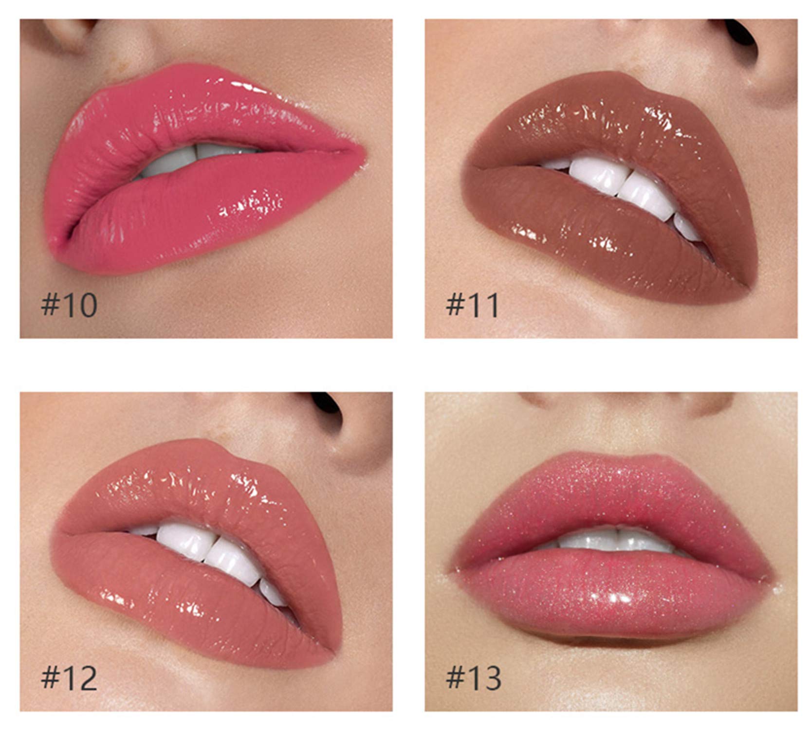MAEPEOR 8-Piece Shimmer Lip Gloss Set | Non-Sticky, Hydrating Gloss with Long-Lasting Shine