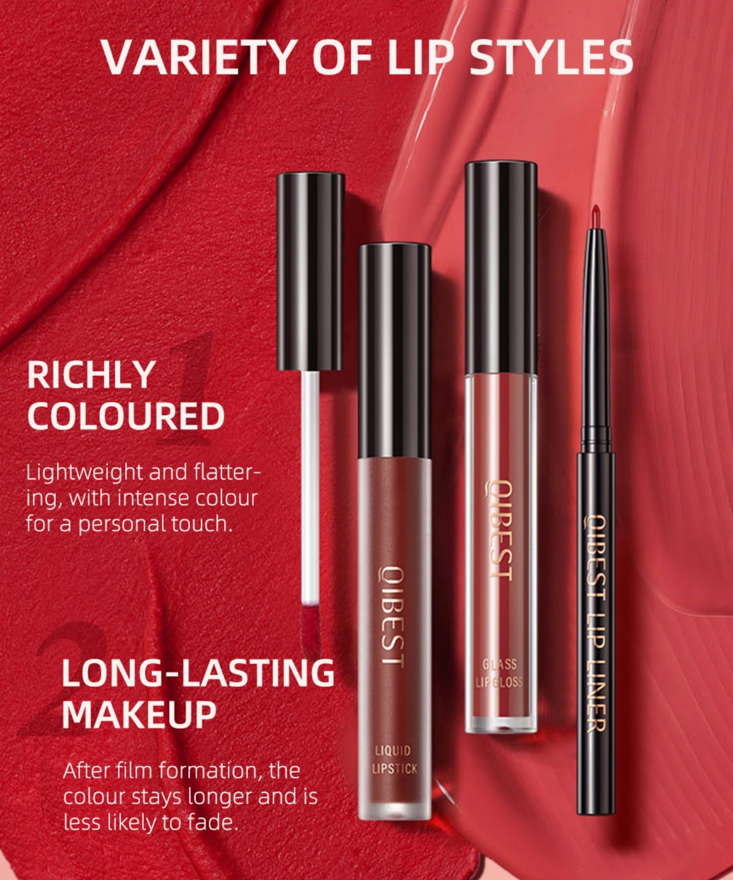 MAEPEOR All In One Lip Kit 3-in-1 Lip Liner, Lip Gloss & Lipstick Set (Kit 04 Sweety Heart)