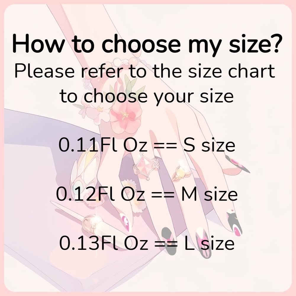 MAGLFELL Press On Nails - Medium Almond Bow Design (Size S) | Reusable Gel Nails DIY Kit