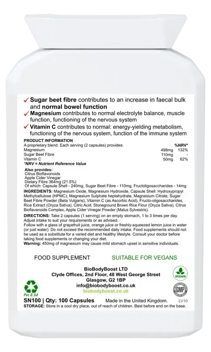 MagneBowel Magnesium Cleanse & Detox Formula UK
