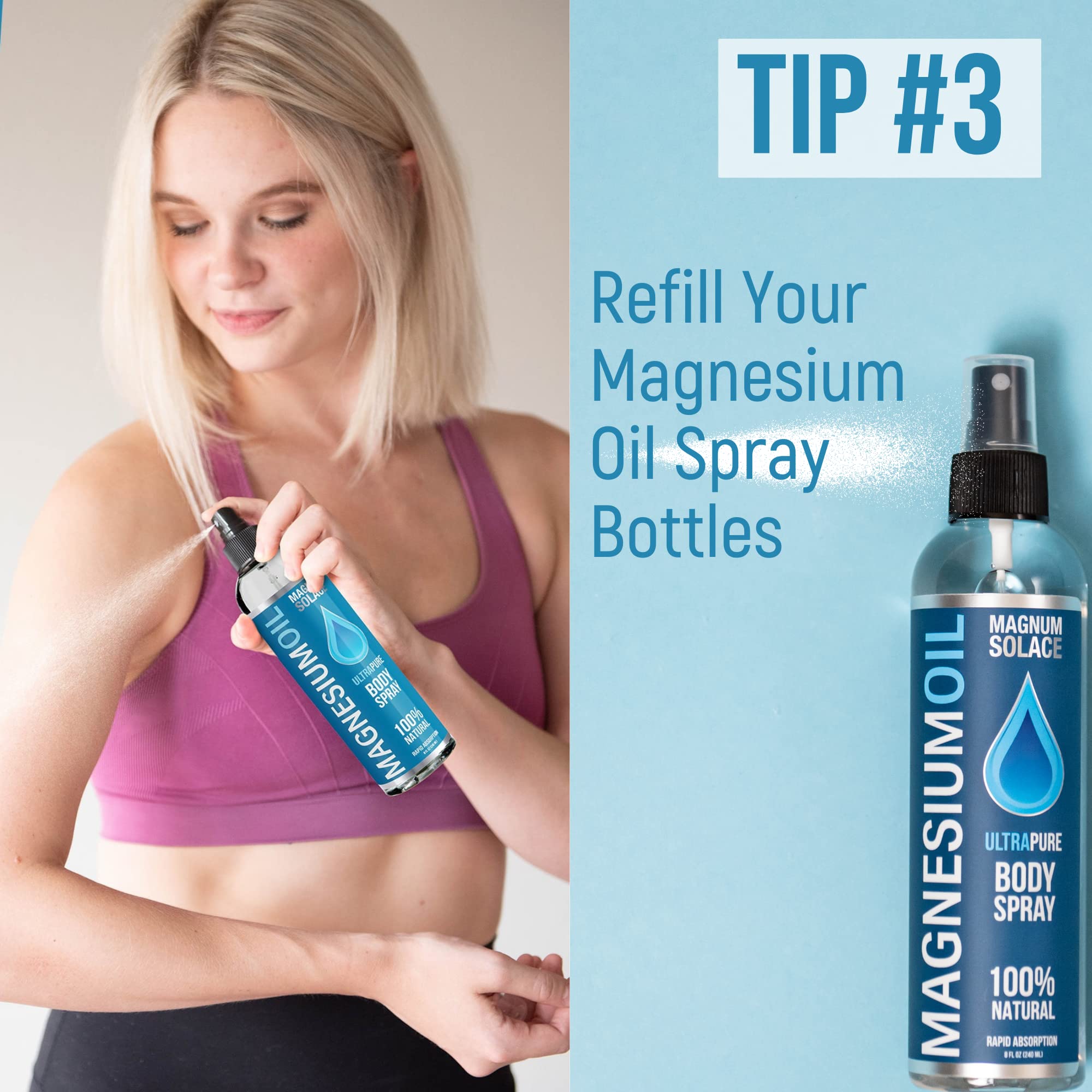 Magnum Solace Magnesium Bath Soak & Oil – 1L (34 oz)