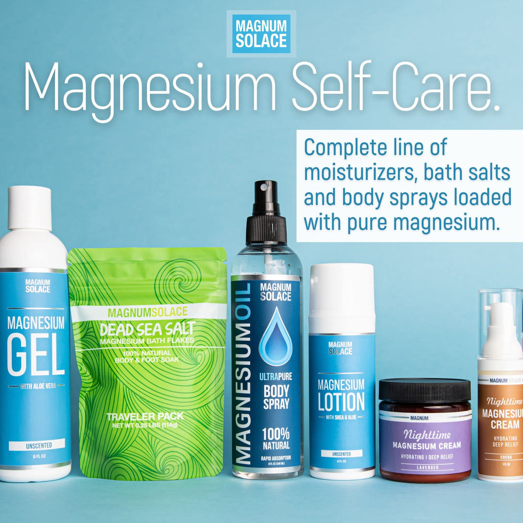 Magnum Solace Magnesium Flakes for Bath | Magnesium Chloride from Dead Sea, 10 LBS