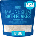 Magnum Solace Magnesium Flakes with MSM – Dead Sea Magnesium Chloride, 10 LBS