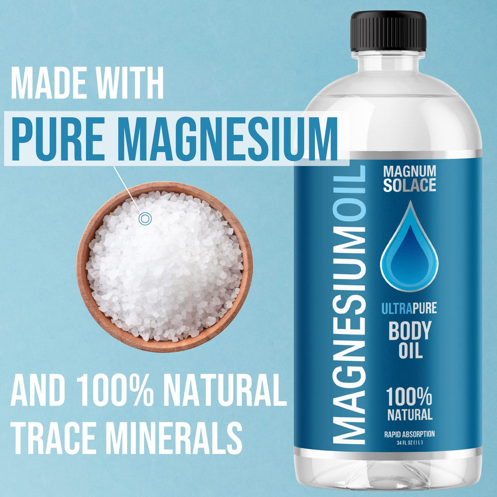 Magnum Solace Magnesium Bath Soak & Oil – 1L (34 oz)