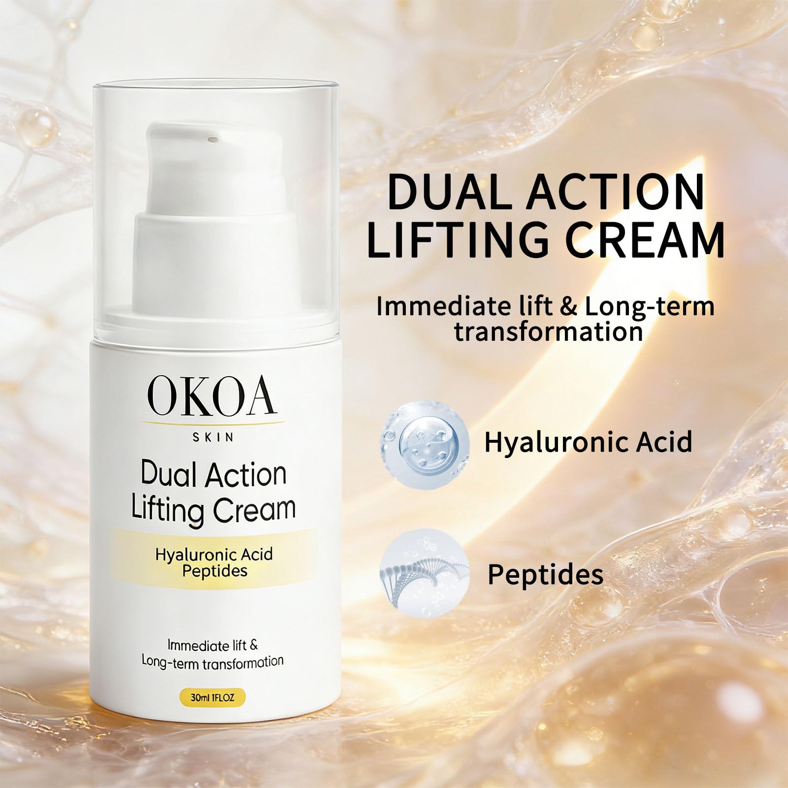 Maidlure OKOA SKIN Dual Action Lifting Cream with Peptides & HA