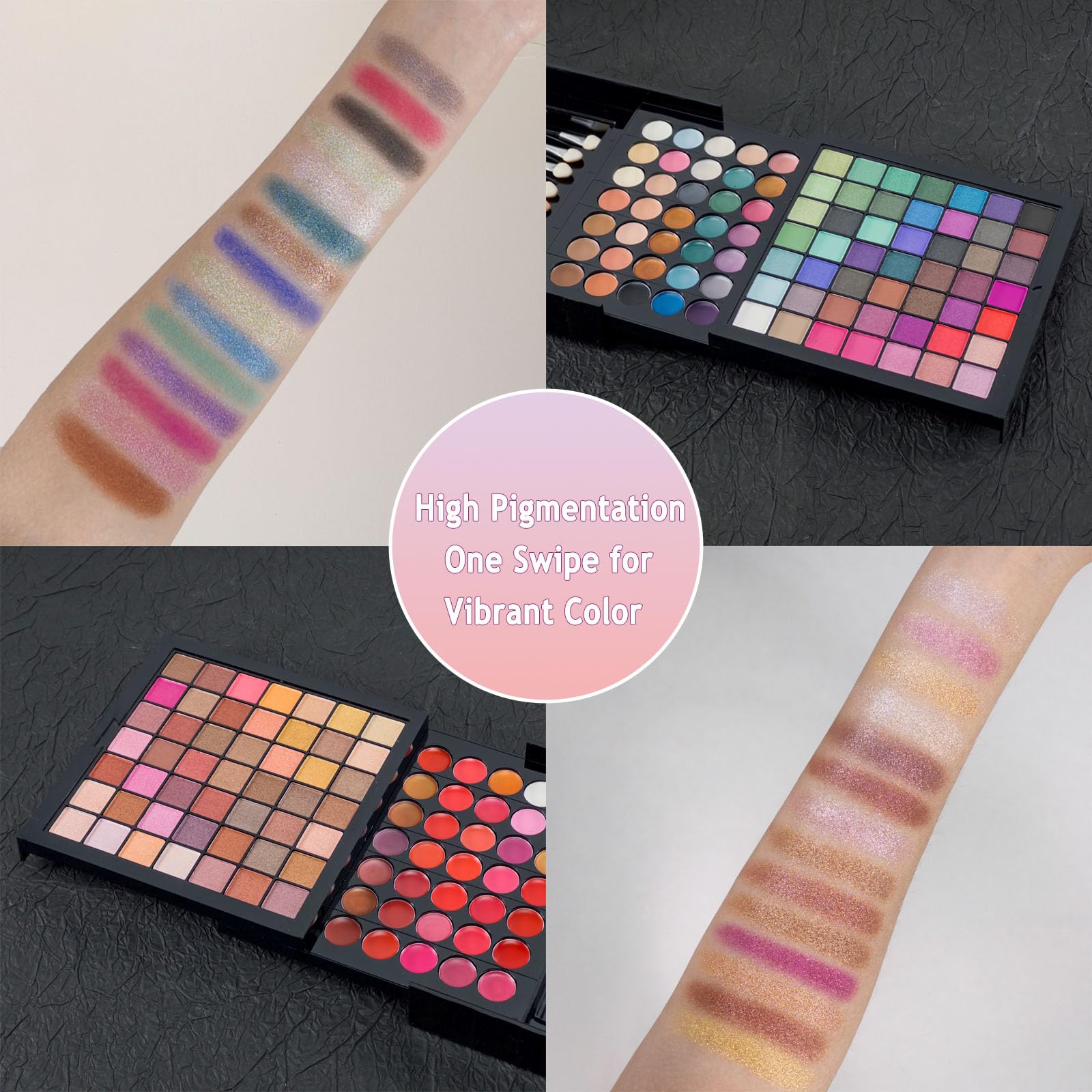 MAIRA 177-Color All-in-One Makeup Palette with 10 Brushes – Portable Case & Complete Beauty Set