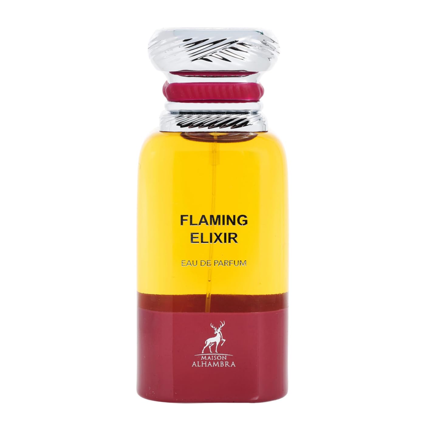 Maison Alhambra Flaming Elixir Eau de Parfum – Unisex, Long-Lasting, Fruity Smoky Leather Woody, 80 ml