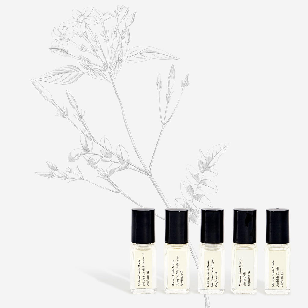 Maison Louis Marie 5-Piece Natural Roll-On Perfume Oil Discovery Set | Vegan, Cruelty-Free Fragrance Oils