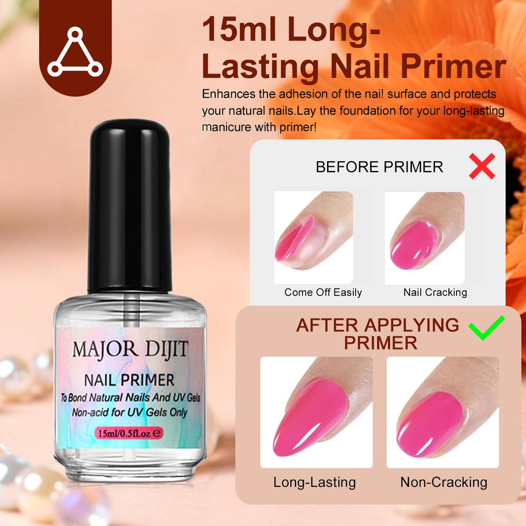 Major Dijit Complete Acrylic Nail Starter Kit with LED Lamp – DIY Nail Art for Home & Salon