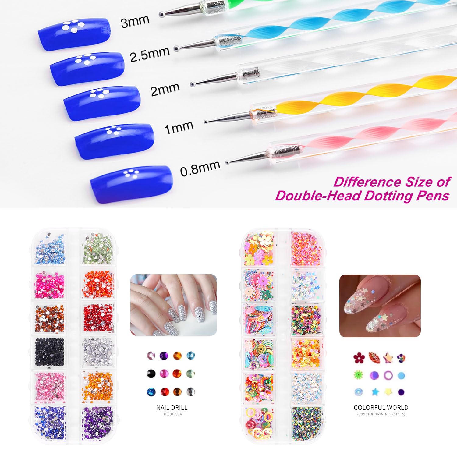 Major Dijit Complete Acrylic Nail Starter Kit with LED Lamp – DIY Nail Art for Home & Salon