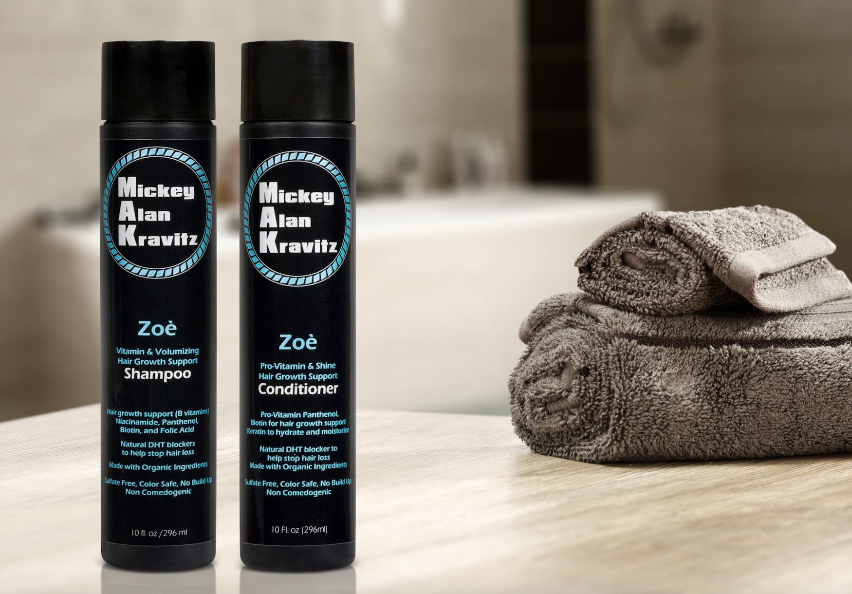 Zoe Vitamin & Volumizing Hair Growth Shampoo by MAK Hair | Biotin & Natural DHT Blockers
