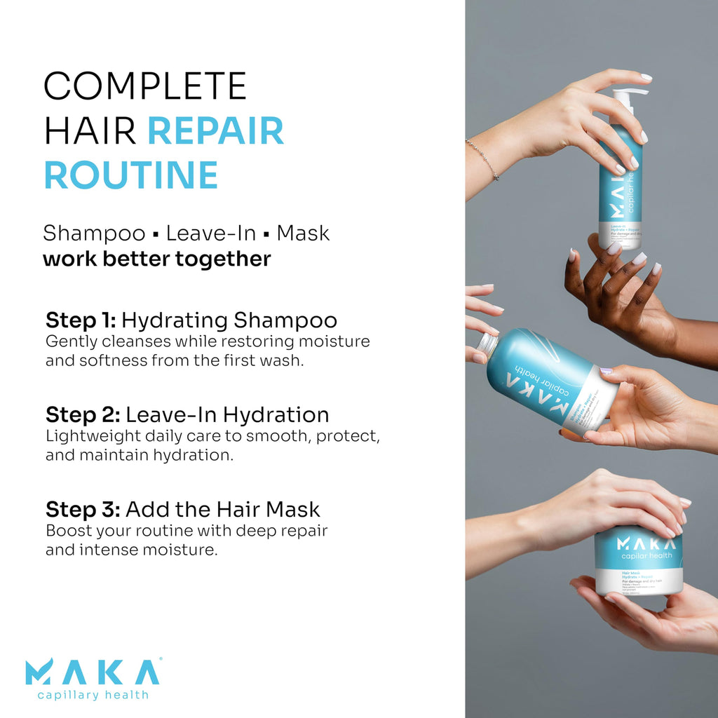 Maka Capilar Health Moisturizing Shampoo – Hydration for Dry & Damaged Hair (16 oz)