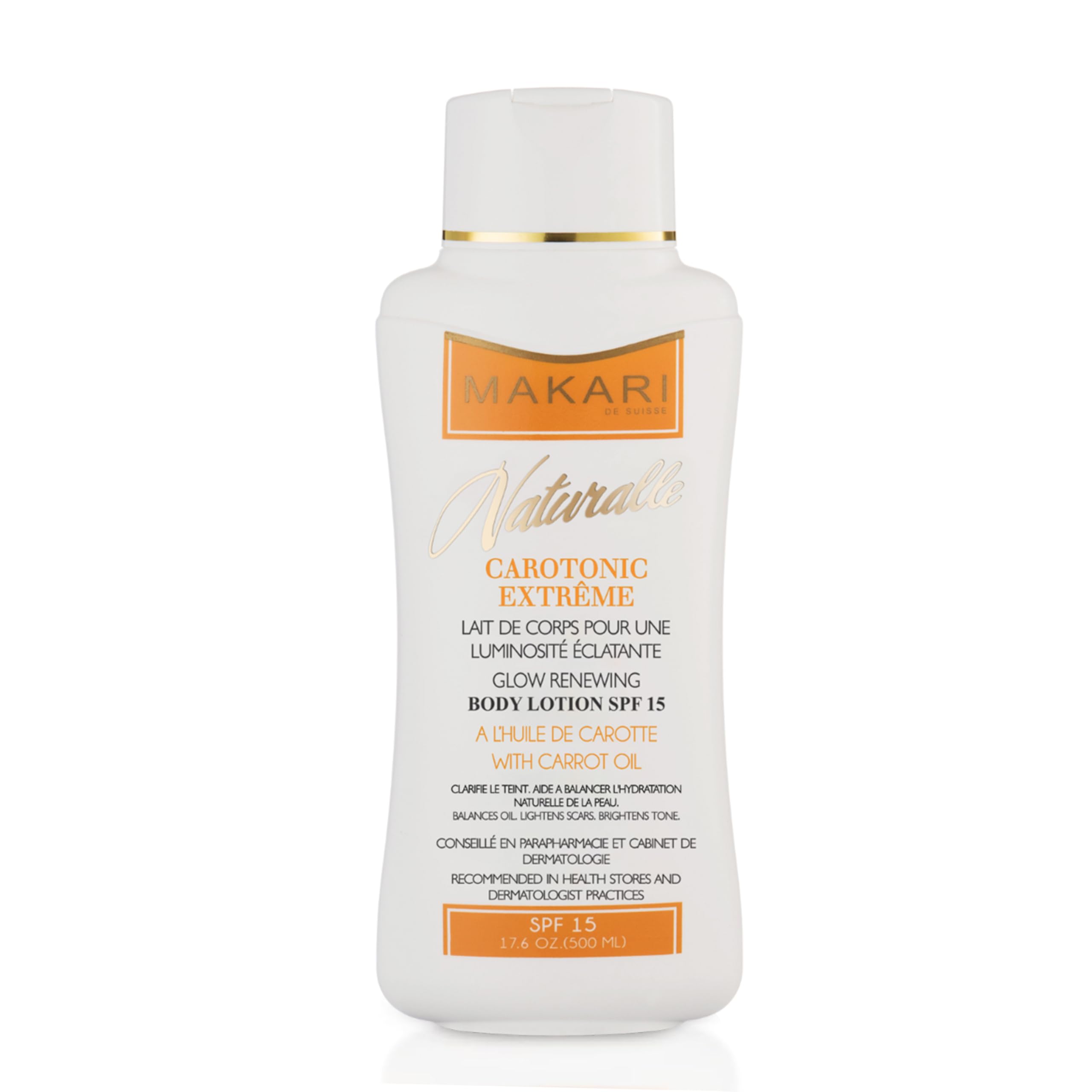 MAKARI Carotonic Extreme Body Lotion (17.6 oz) | Balance Oil, Fade Marks, Brighten Skin