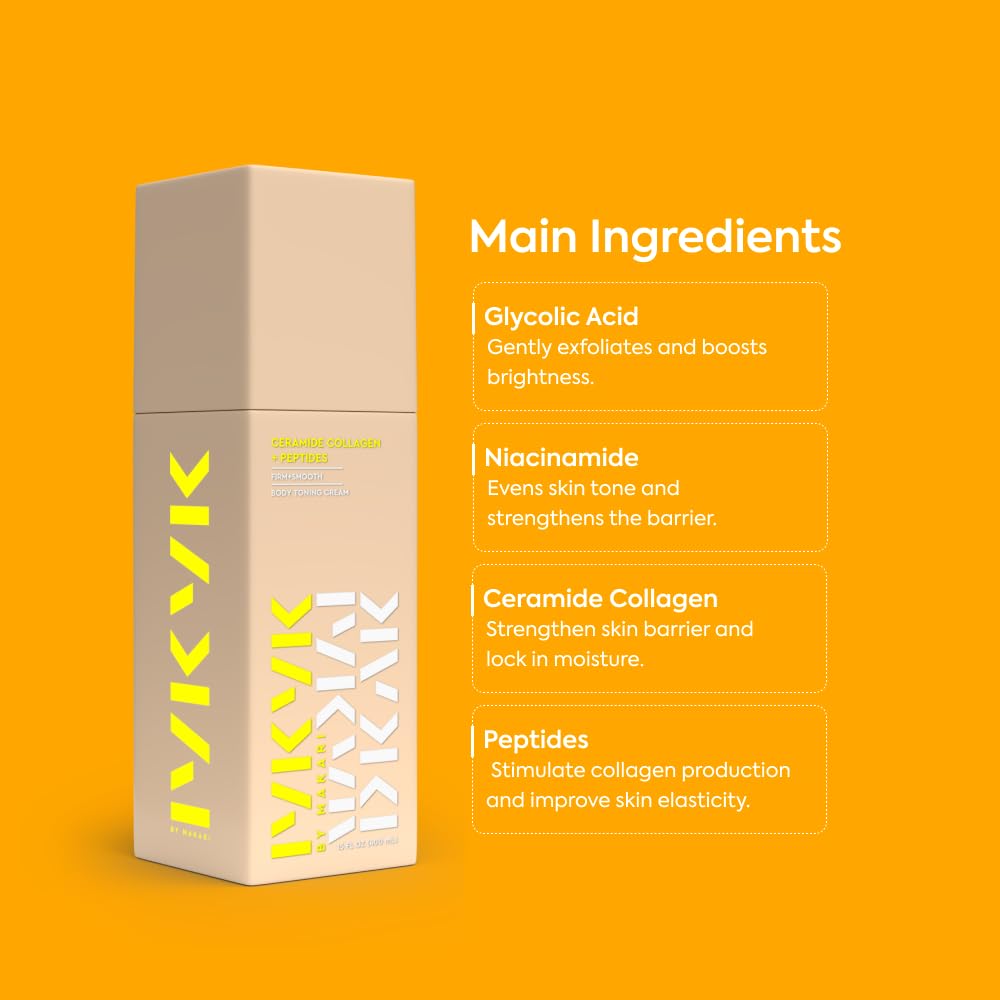 Makari IYKYK Ceramide Collagen + Peptides Body Toning Cream | Firming, Smoothing, Vegan & Fragrance-Free