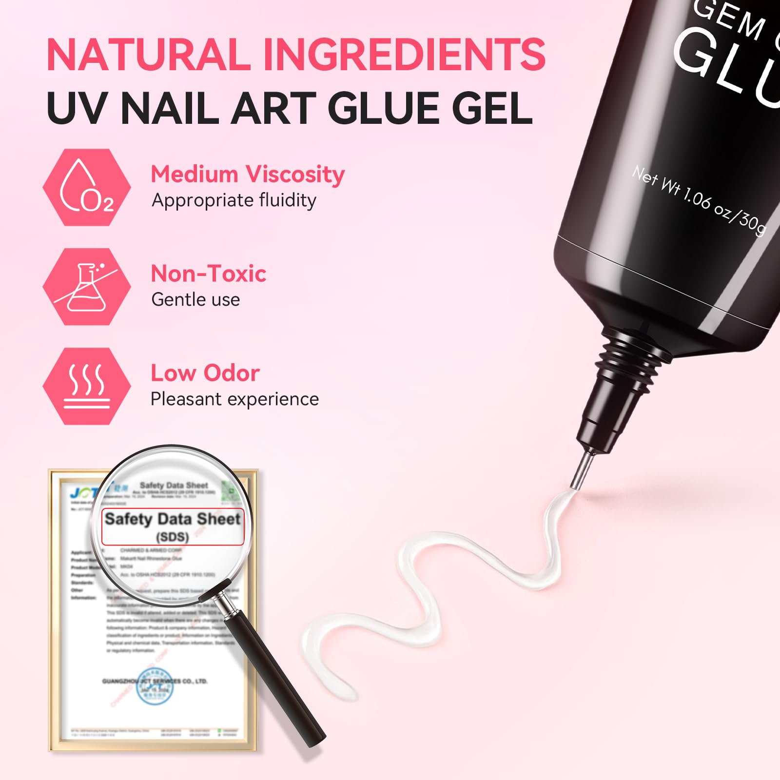 Makartt Rhinestone Glue 60G No-Wipe - Ultra-Strong Nail Gem Glue for 3D Nail Art & Bling