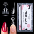 Makartt Short Almond Nail Tips – 504-Piece Half-Cover PMMA Kit, 15 Sizes, Matte Finish | Salon & DIY Extensions