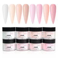 MakarttPro Cool Tone Acrylic Powder Collection – 8-Piece Nude & Pink Cover Set for Nail Technicians