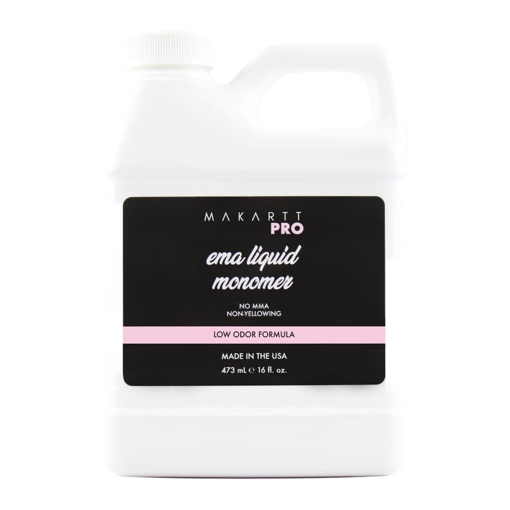 MakarttPro Low Odor MMA-Free Acrylic Monomer – USA Made, Non-Yellowing, Pro Grade (16 oz)