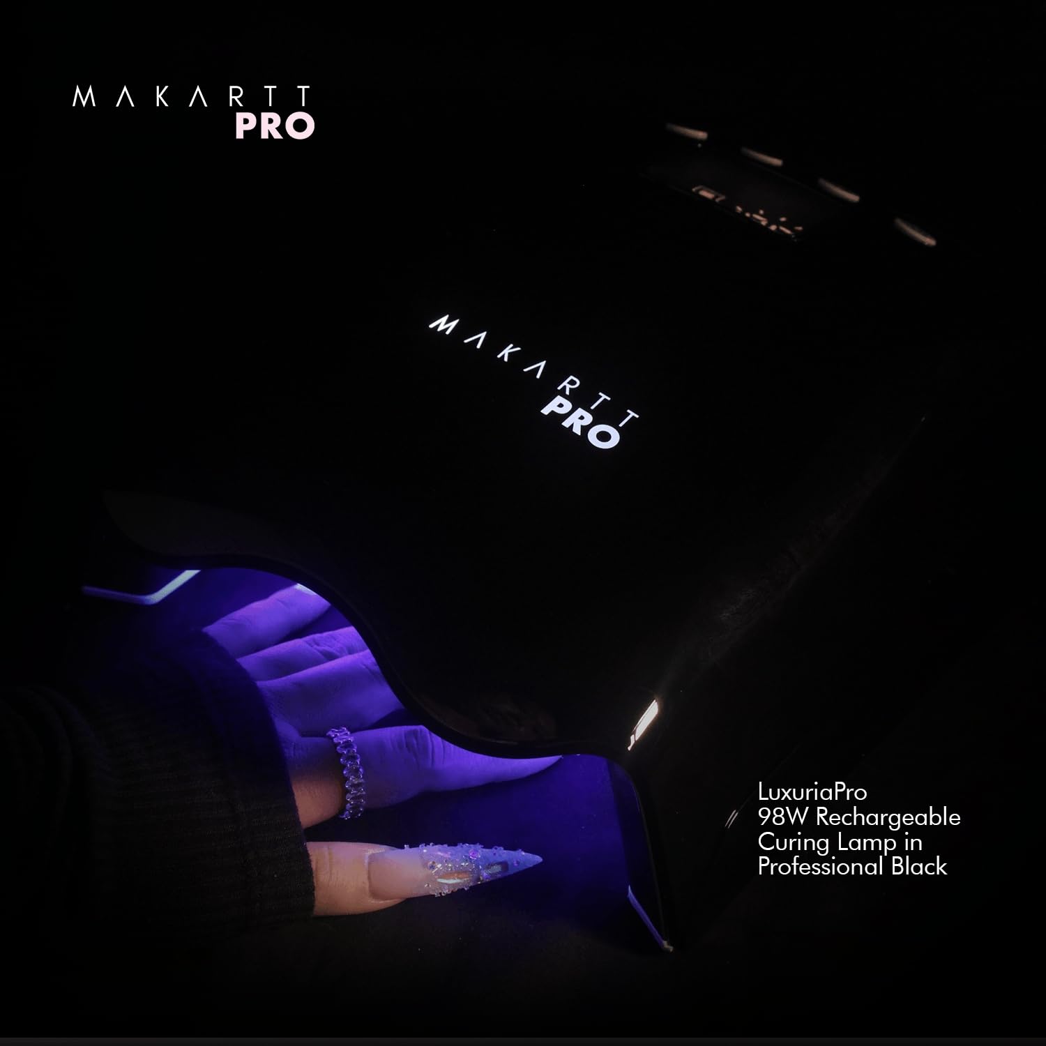 MakarttPro LuxuriaPro 98W Professional UV LED Nail Lamp | 42 LEDs, 5200mAh Cordless