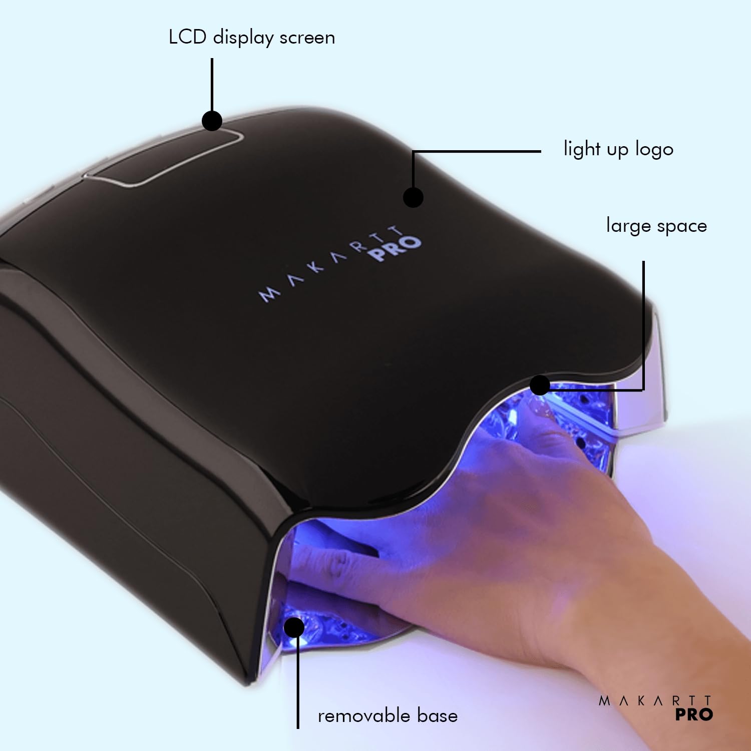 MakarttPro LuxuriaPro 98W Professional UV LED Nail Lamp | 42 LEDs, 5200mAh Cordless