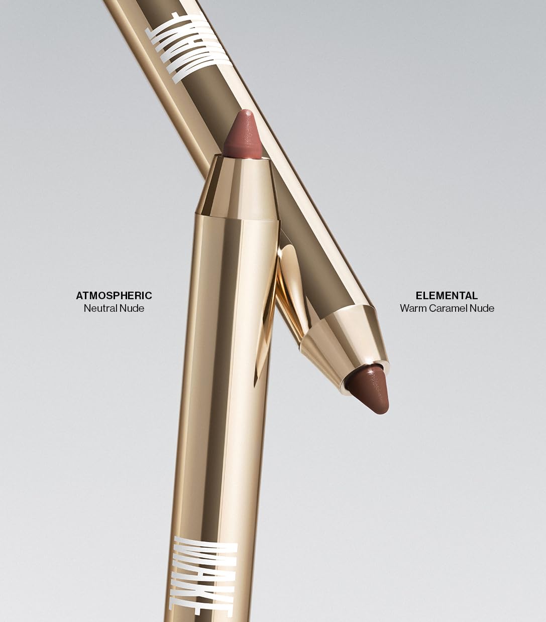 MAKE Beauty Continuum Lip Liner – Long-Lasting Creamy Nude Lip Liner with Built-In Sharpener & Blending Brush (Atmospheric)