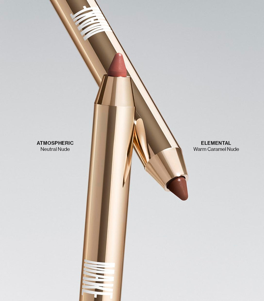 MAKE Beauty Continuum Lip Liner – Pulse Dusty Pink, Velvet Matte Finish with Built-In Sharpener & Brush