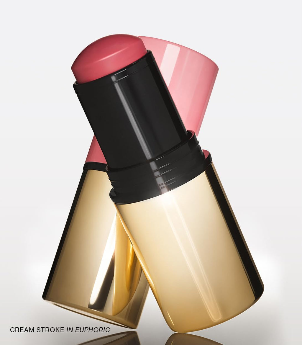 MAKE Beauty Cream Stroke Blush Stick Euphoric — Rosy Pink, Buildable Satin Finish