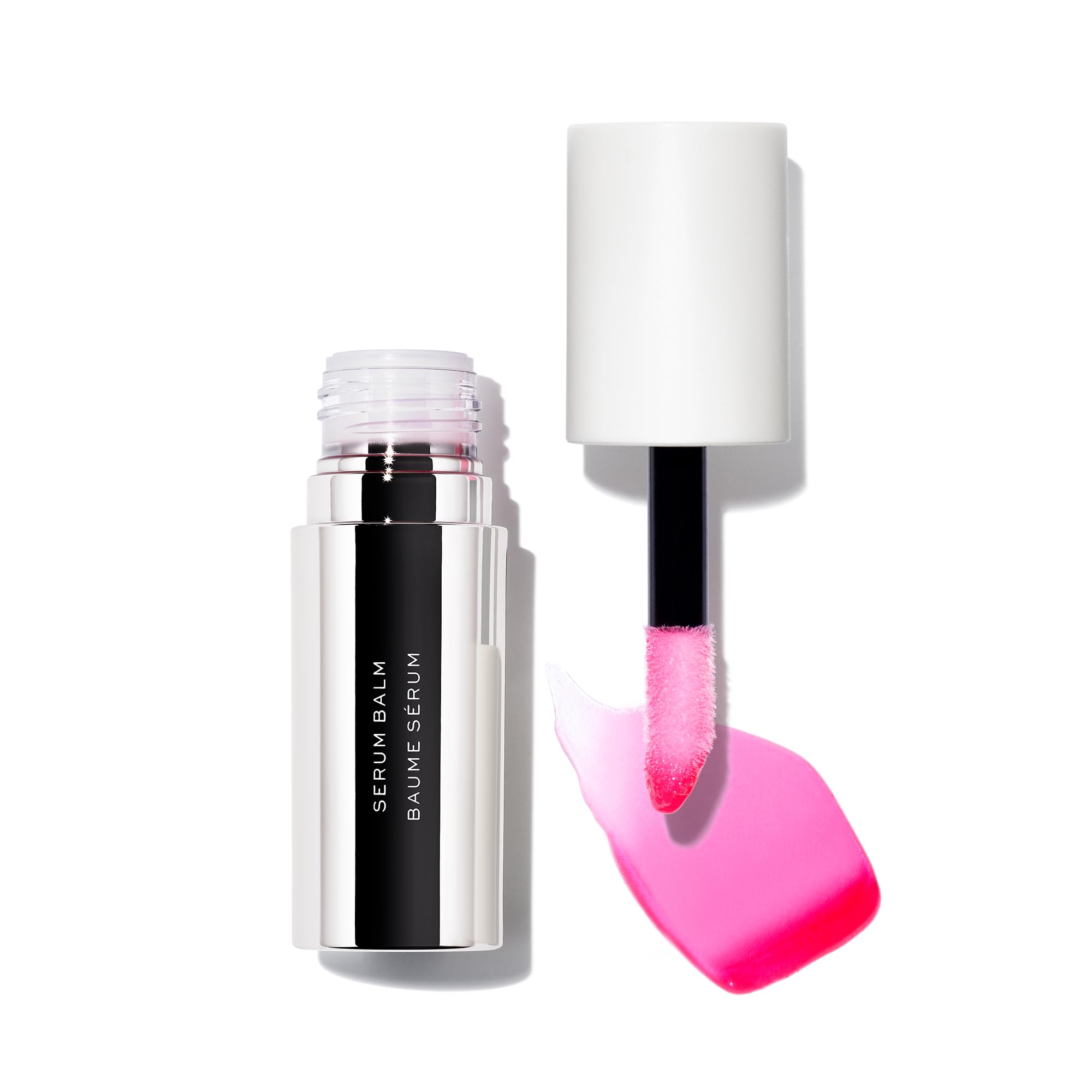 MAKE Beauty Serum Balm Hydrating Lip Oil – Vegan Lip Gloss with Plumping in Pink Cerise
