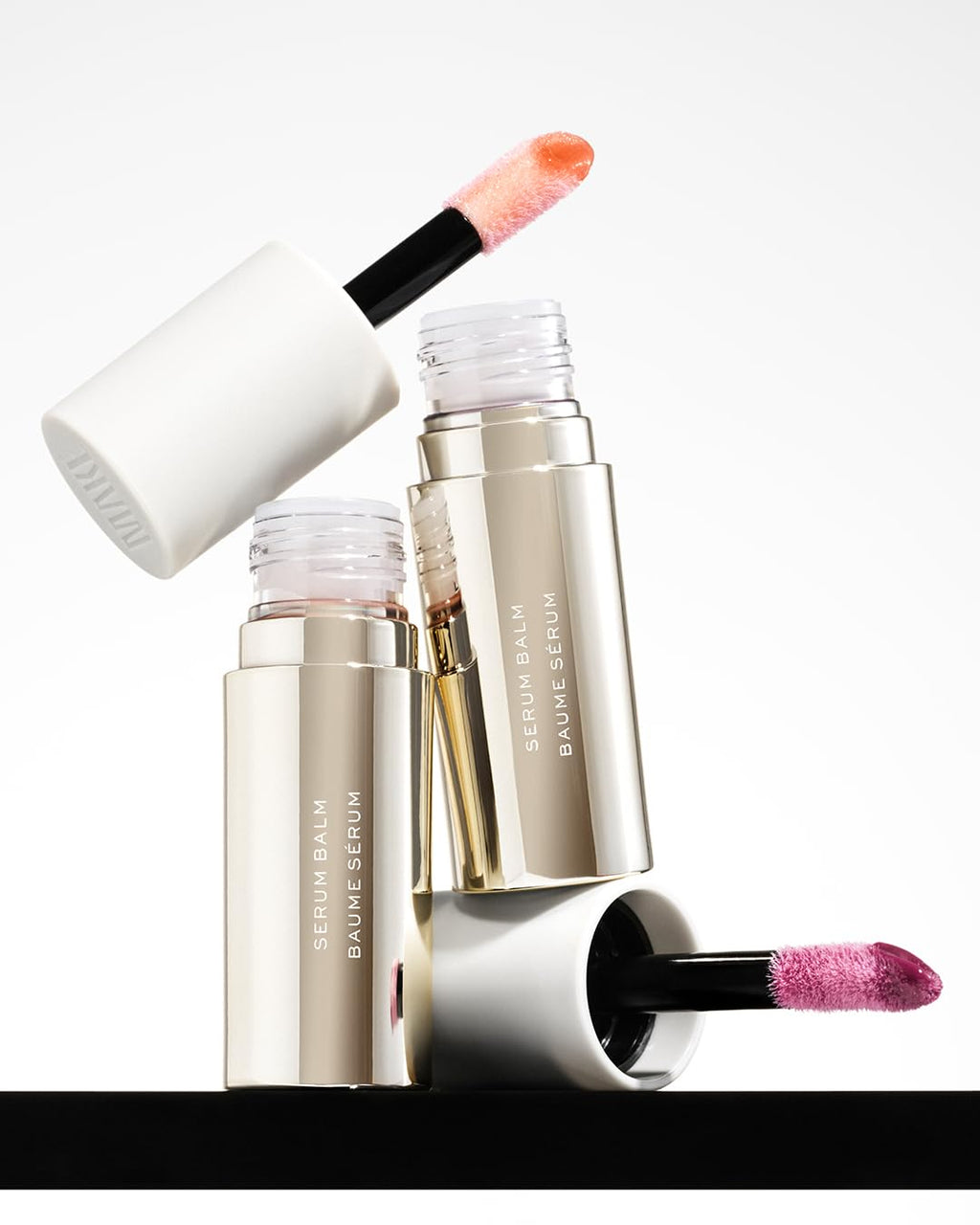 MAKE Beauty Serum Balm Hydrating Lip Oil – Vegan Lip Gloss with Plumping in Pink Cerise