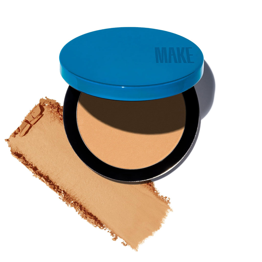 MAKE Beauty Skin Mimetic Microsuede Bronzer Powder Solar – Matte, Buildable for Medium Warm Skin