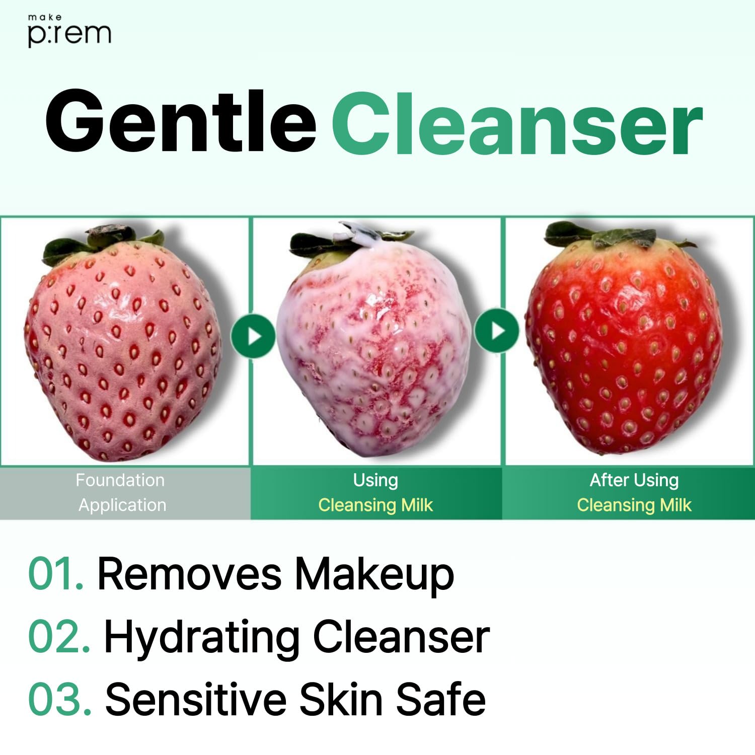 MAKEP:REM Safe Me. Relief Moisture Cleansing Milk — Gentle Hydrating Korean Milky Cleanser for Sensitive Skin (500ml)