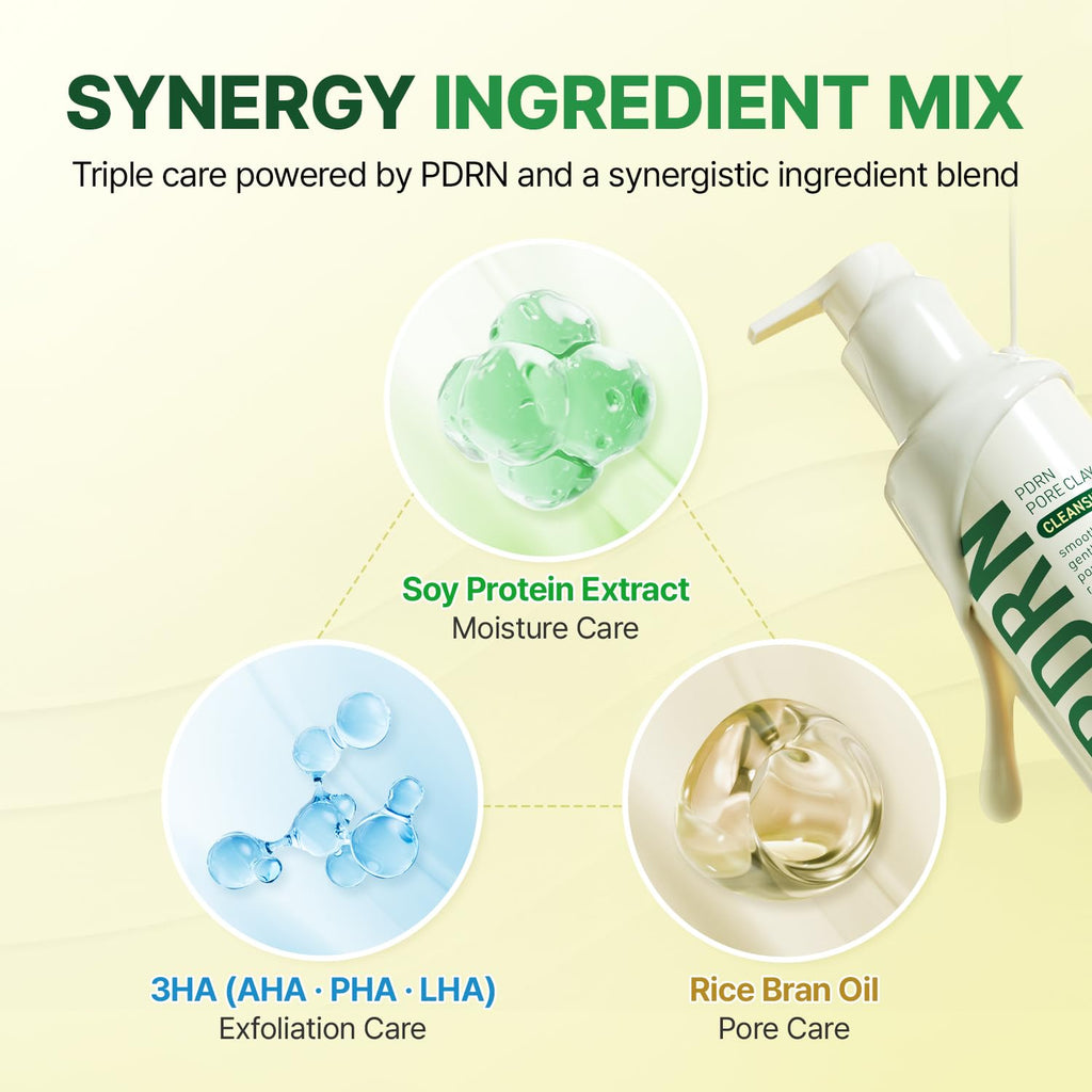 MAKEP:REM PDRN Pore Clay Cleansing Milk — Hydrating Gentle Face Wash for Sensitive Skin (200ml)