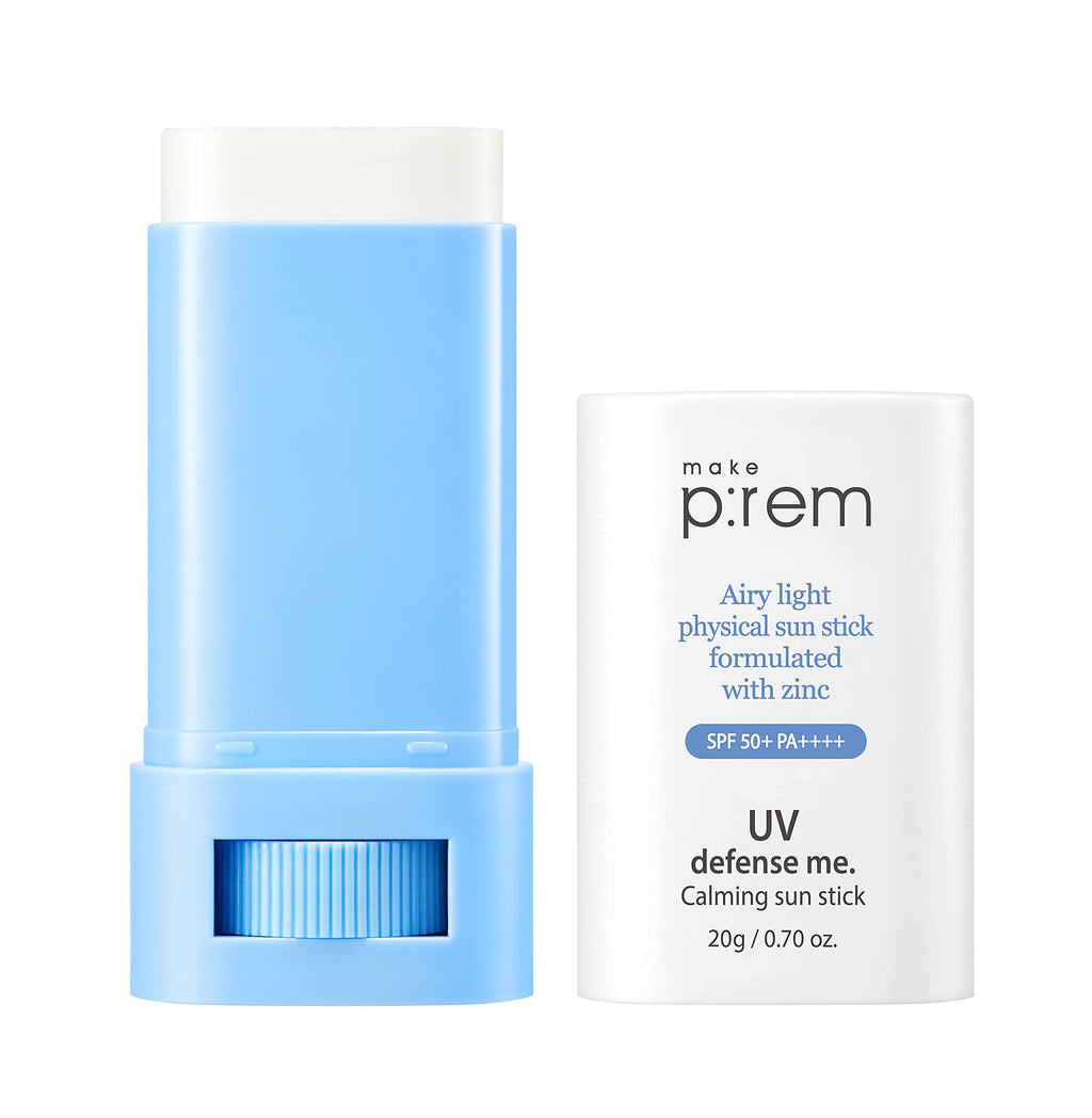 MAKEPREM UVA Defense Sun Stick SPF 50+ PA++++ – Mineral, Vegan, Reef-Safe, Non-Greasy | MAKEP:REM