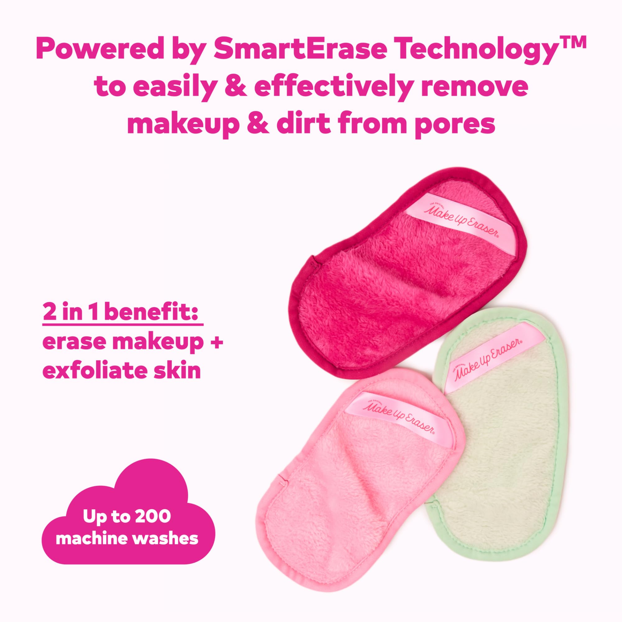 The Original MakeUp Eraser Mini PRO 3-pack — Water-Only Makeup Removal