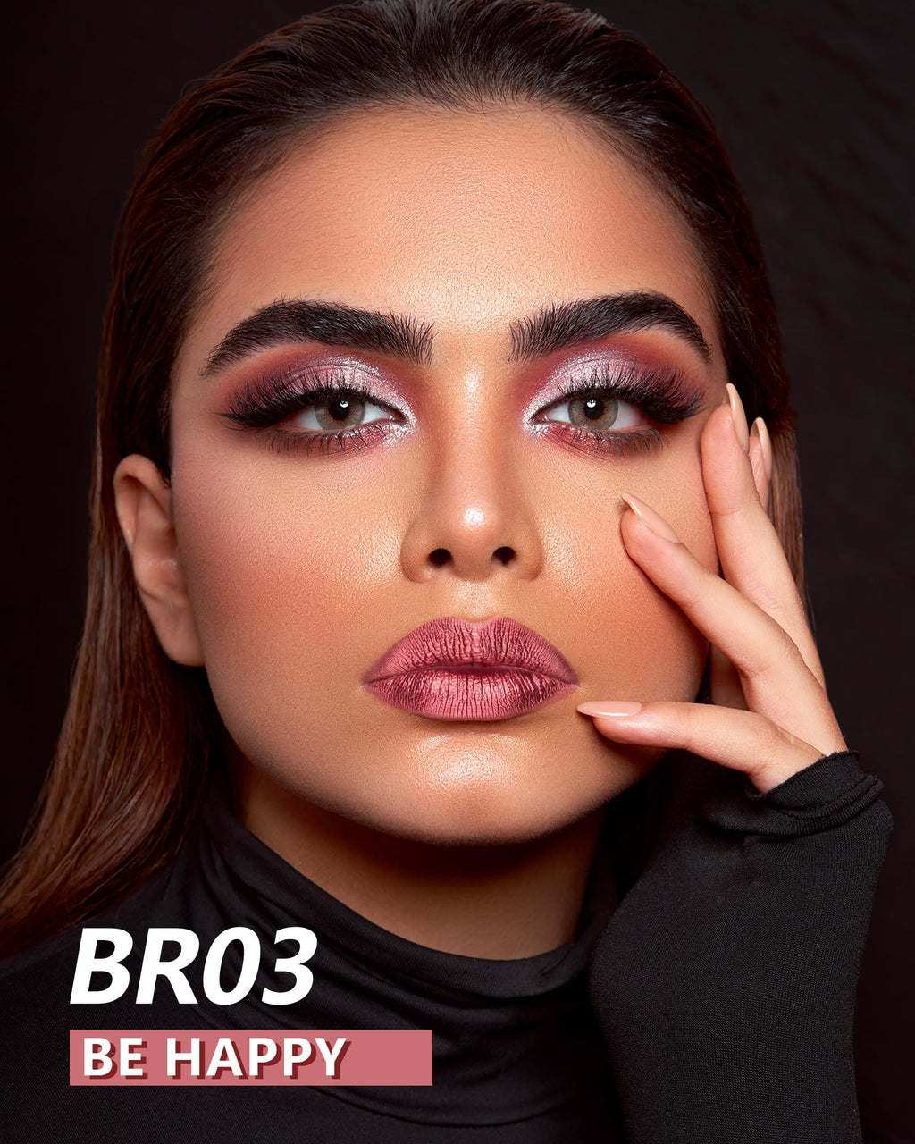 MAKI YIKA 3Pc Metallic Lipstick Set – Long-Lasting, Transfer-Proof High Shine Lipstick in Hot Pink, Red & Brown