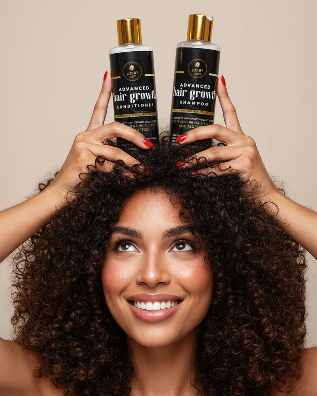 MAKOF BEAUTY Rosemary Hair Growth Shampoo & Conditioner Set | Strengthens, Thickens & Nourishes