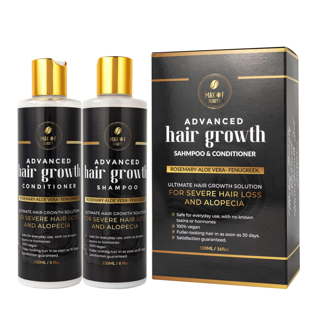 MAKOF BEAUTY Rosemary Hair Growth Shampoo & Conditioner Set | Strengthens, Thickens & Nourishes