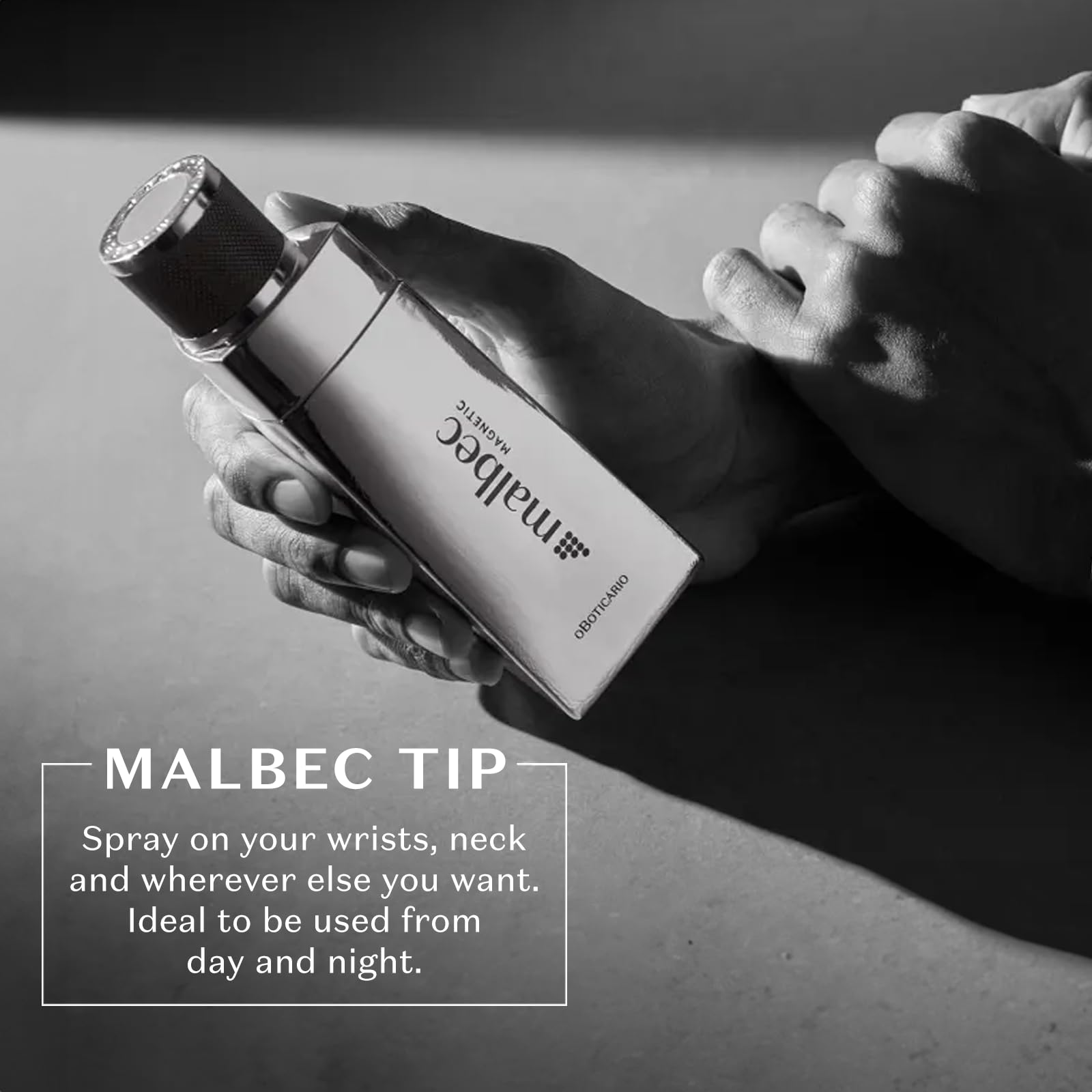 Malbec Magnetic Eau de Toilette for Men by O Boticario – Long-Lasting Woody-Fruity Scent, 3.3 oz