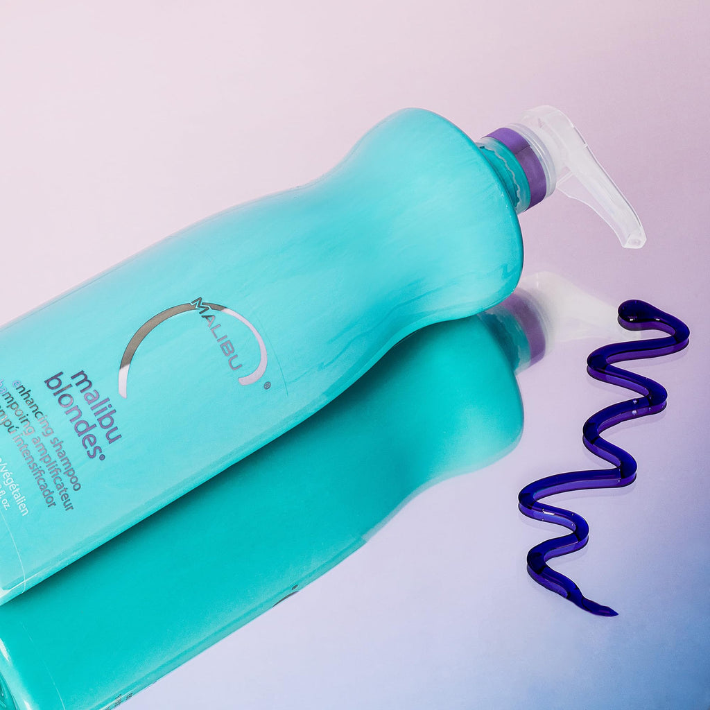 Malibu C Blondes Enhancing Shampoo & Conditioner Duo (33.8 oz) – Purple Tone for Blonde Hair Health & Shine