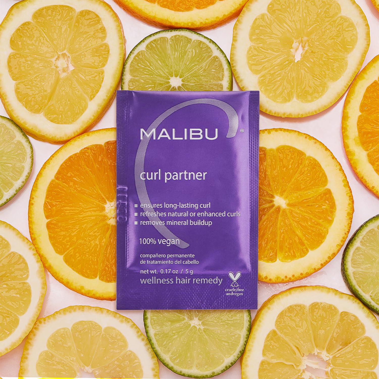 Malibu C Curl Partner Wellness Remedy (12 Packets) – Mineral Build-Up Removal for Healthier, Bouncier Curls