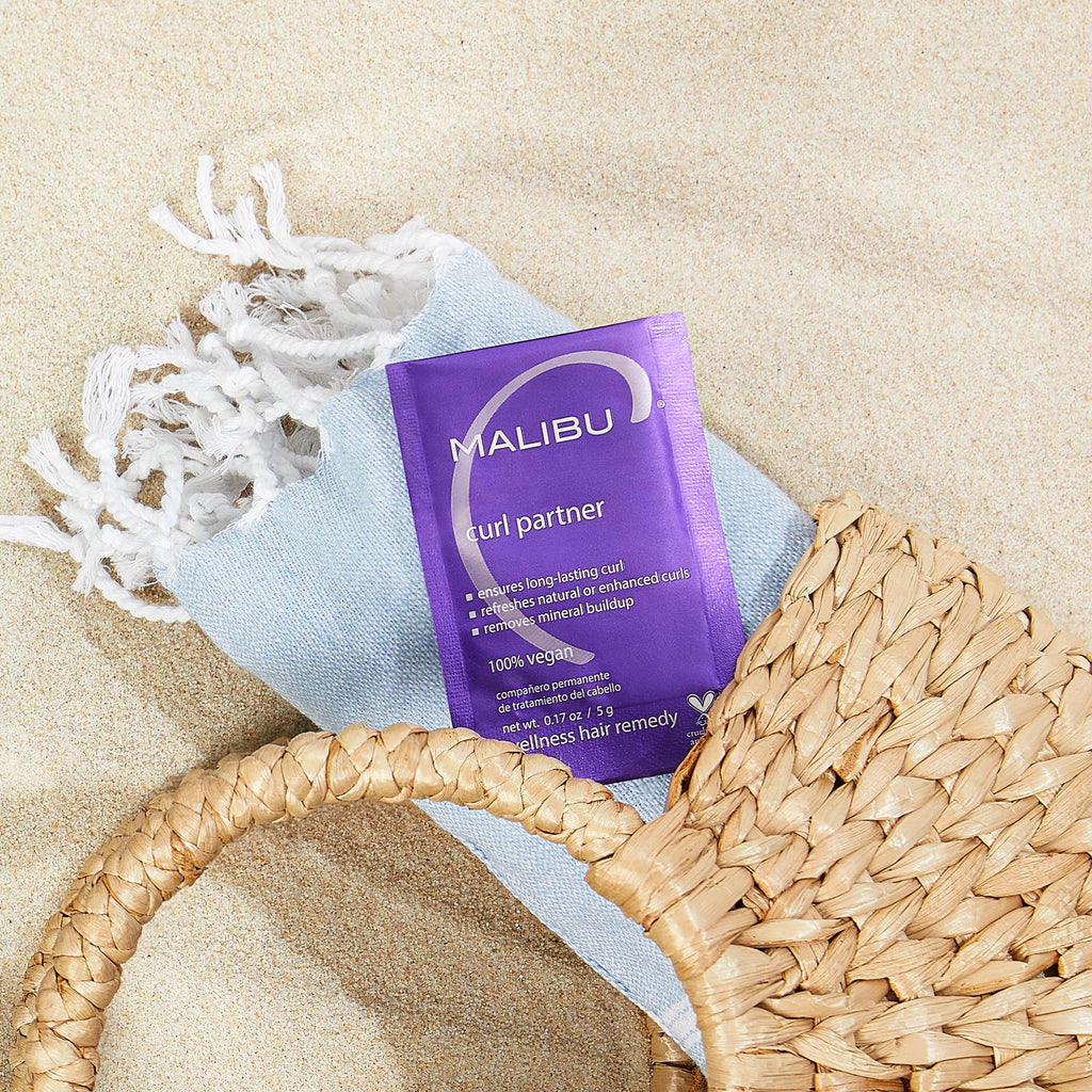 Malibu C Curl Partner Wellness Remedy (12 Packets) – Mineral Build-Up Removal for Healthier, Bouncier Curls