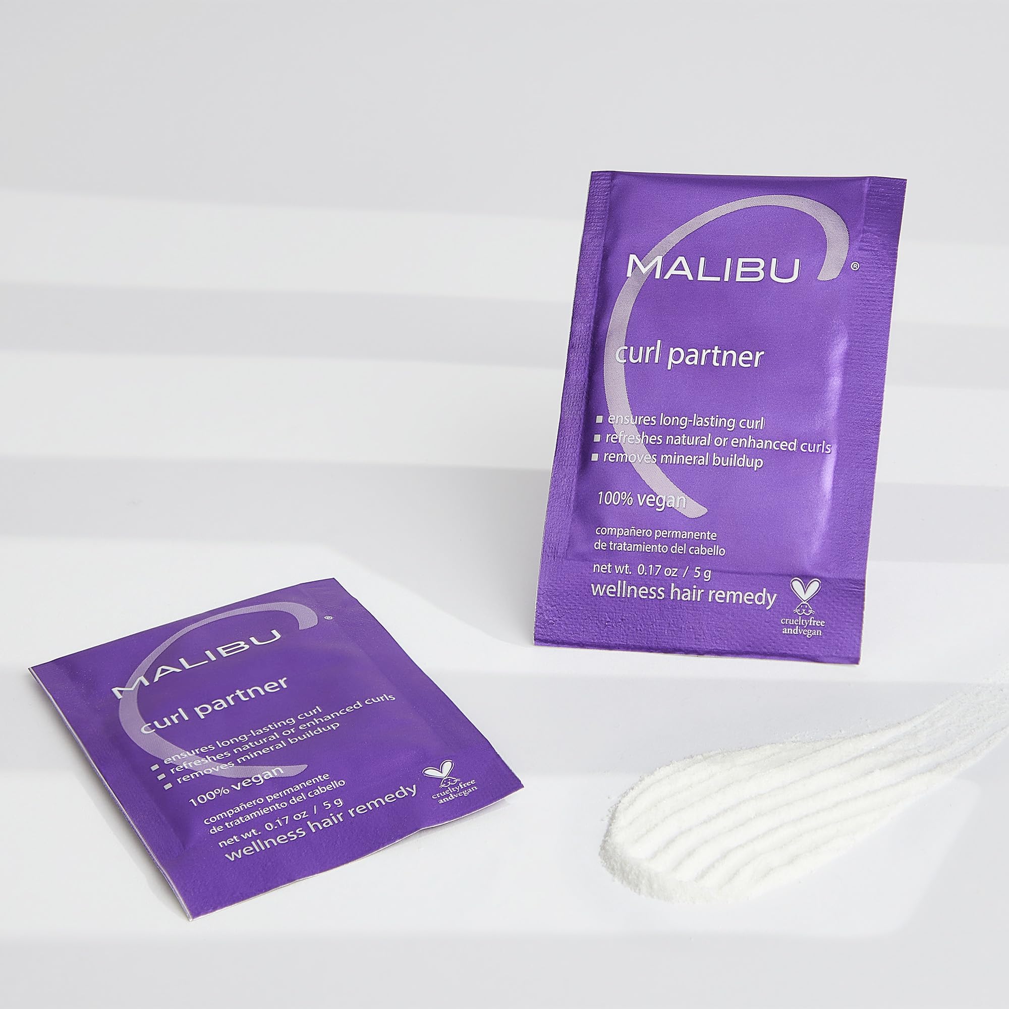 Malibu C Curl Partner Wellness Remedy (12 Packets) – Mineral Build-Up Removal for Healthier, Bouncier Curls
