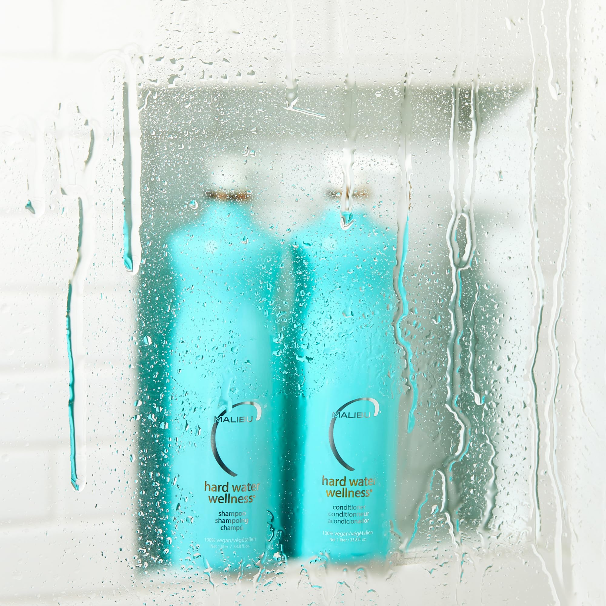 Malibu C Hard Water Wellness Shampoo & Conditioner Duo – Hydrating, Vegan, Sulfate-Free (33.8oz)